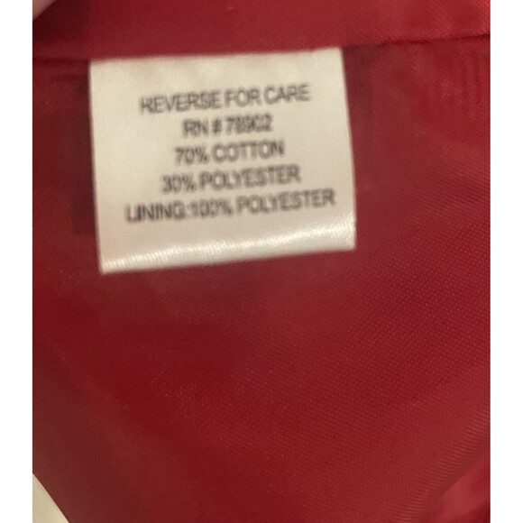 Erin London Jacket Womens Medium Red Textured Faux Leather Button Soft - Picture 4 of 4